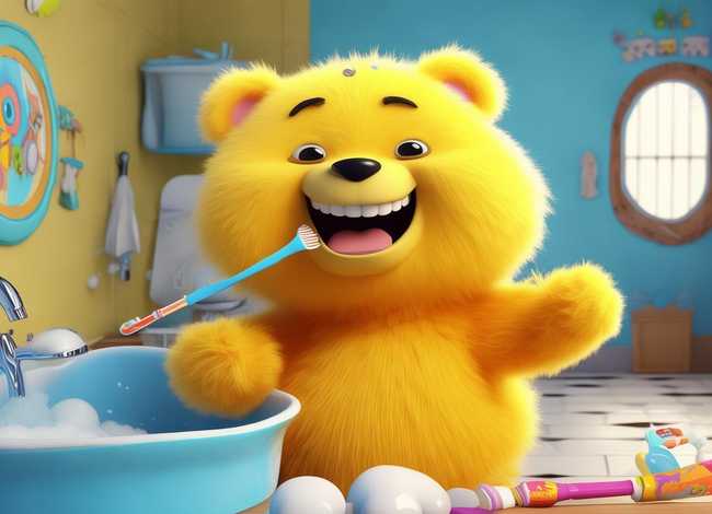 儿童故事刷牙小熊、小熊刷牙幼儿故事