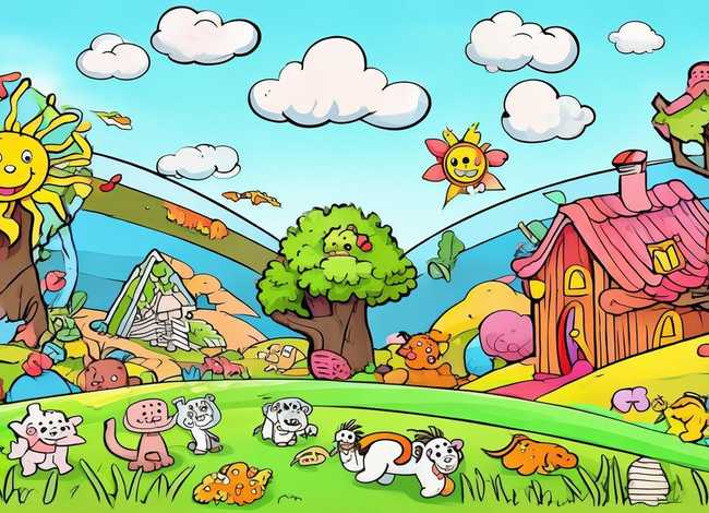 儿童故事绘本制作样图打印涂色；幼儿绘本故事可打印涂色