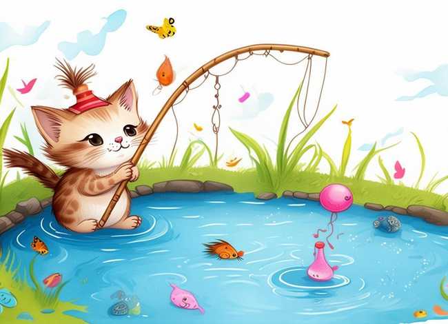 小猫钓鱼的儿童故事绘本，小猫钓鱼的故事 绘本