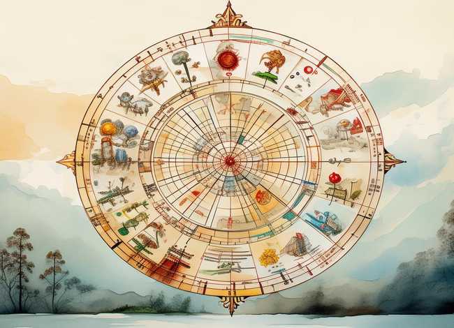 儿童二十四节气手绘罗盘简单 - 二十四节气在罗盘中的运用 儿童二十四节气手绘罗盘简单 - 二十四节气在罗盘中的运用
