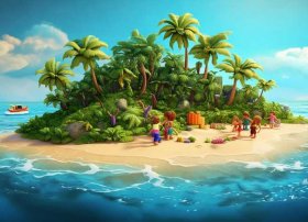 海岛的故事儿童故事 - 关于海岛的故事