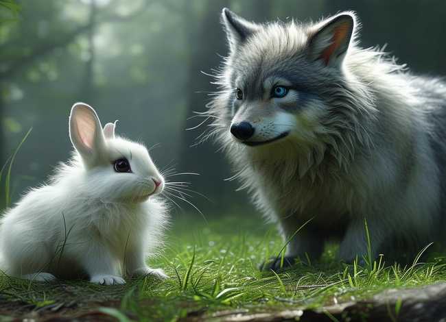 大灰狼和小白兔故事儿童故事 - 大灰狼和小白兔故事大全文字版