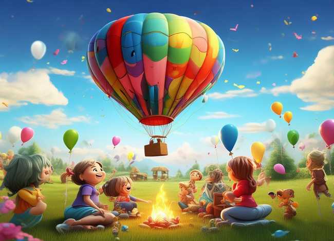 免费儿童热气球故事绘本，热气球的绘本故事