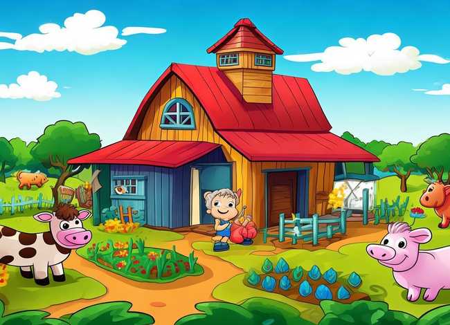 儿童农场简图 - 儿童农场简笔画图片大全 儿童农场简图 - 儿童农场简笔画图片大全