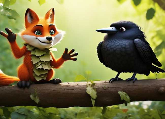 讲故事狐狸和乌鸦，讲故事狐狸和乌鸦视频背景音乐
