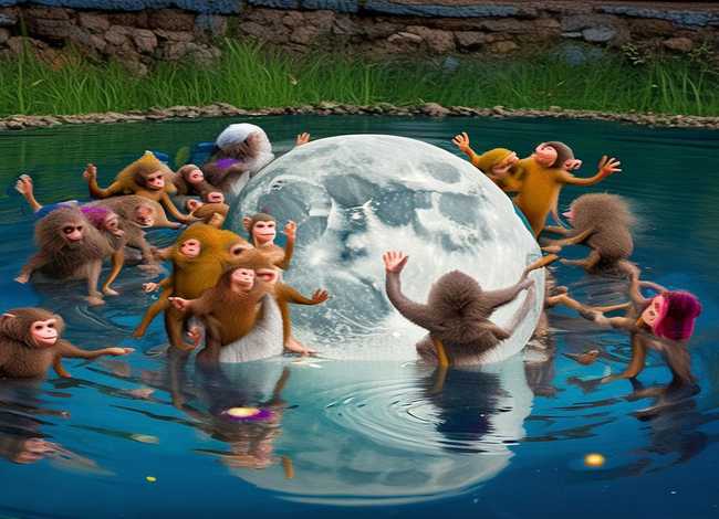 猴子捞月亮的故事幼儿(幼儿绘本猴子捞月亮的故事) 猴子捞月亮的故事幼儿(幼儿绘本猴子捞月亮的故事)