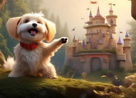 吹牛的小花狗童话故事 - 讲故事爱吹牛的小花狗