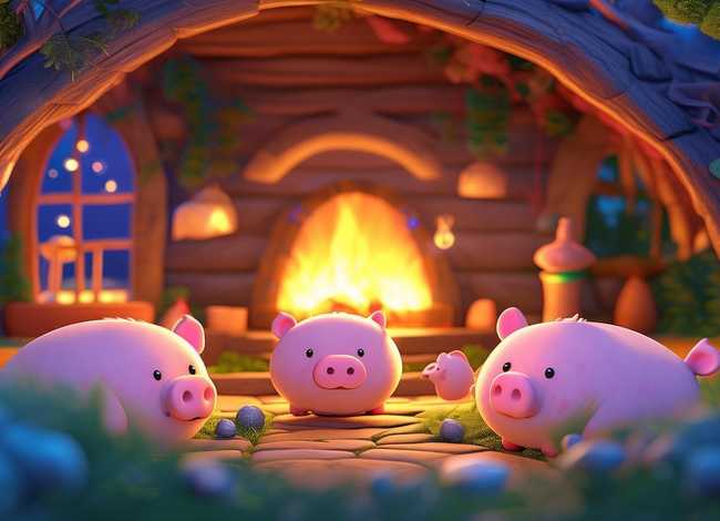 儿童童话睡前故事三只小猪，少儿睡前故事三只小猪