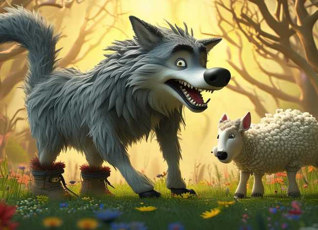 大灰狼吃羊的儿童故事（大灰狼吃羊的故事视频）