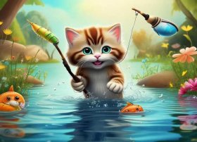 小猫钓鱼 小猫钓鱼动画片视频