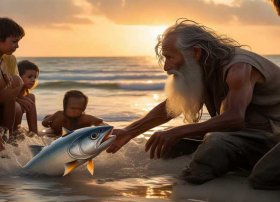 渔翁和鱼儿童故事（渔翁和鱼的故事）