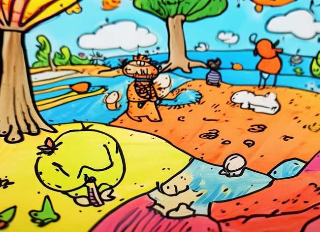 儿童故事画图片6幅简单；儿童手绘故事画简单12张