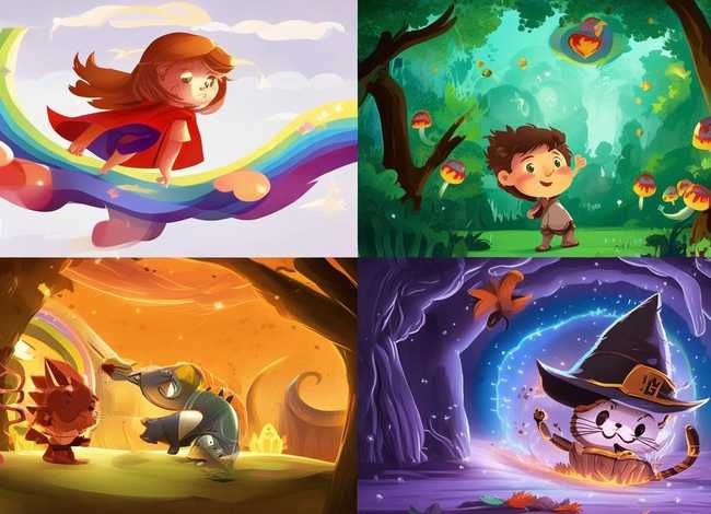 儿童四幅故事图画（幼儿故事四幅图）