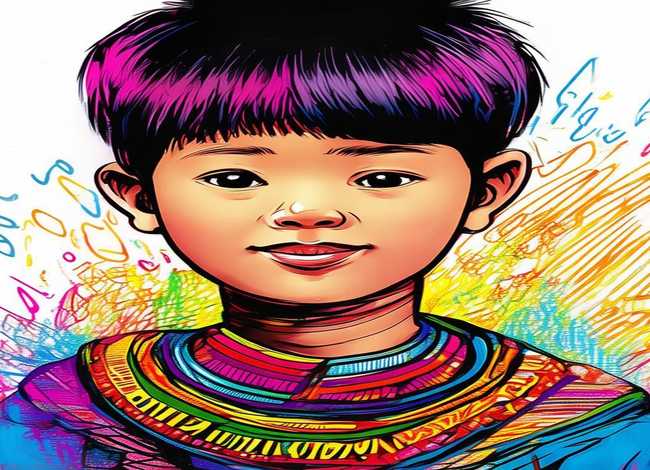 少数民族儿童画 - 少数民族儿童画人物 简笔画