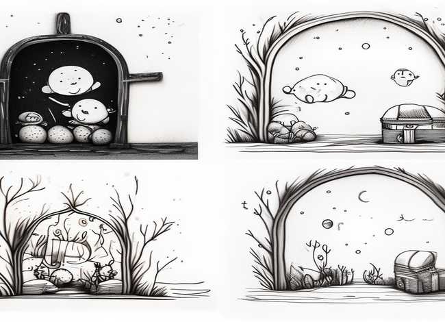 小故事连环画4幅图片简笔、小故事连环画4幅图片简笔画