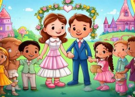 结婚时讲故事幼儿画报图画书 - 关于结婚的幼儿故事