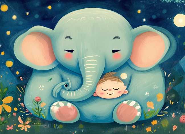 儿童睡前故事0-3岁长鼻子大象；长鼻子大象的故事视频