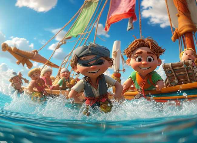 儿童海盗的故事完整版 - 海盗的儿童动画片
