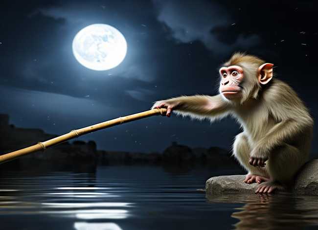 猴子捞月亮的故事简易版(猴子捞月亮的故事简易版视频) 猴子捞月亮的故事简易版(猴子捞月亮的故事简易版视频)