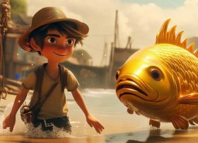 儿童故事渔夫和金鱼的故事 - 少儿故事渔夫和金鱼的故事