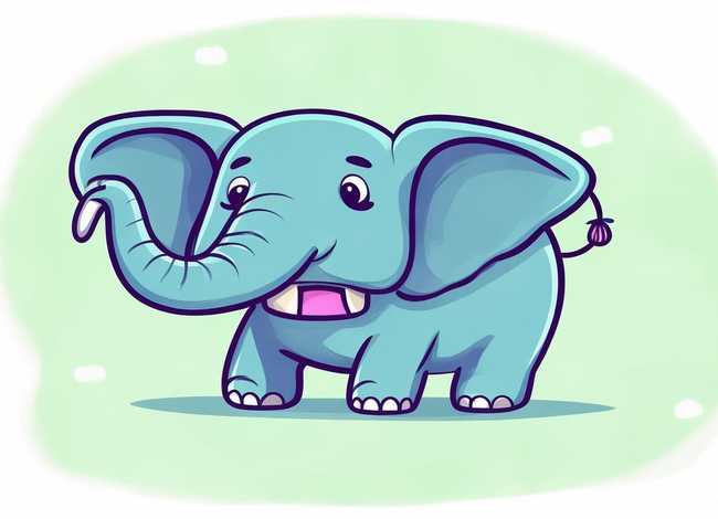 没牙的大象简笔怎么画（大象的牙齿怎么画简笔画？）