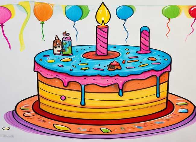 蛋糕儿童画(三年级美术生日蛋糕儿童画) 蛋糕儿童画(三年级美术生日蛋糕儿童画)
