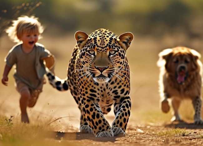 豹子和儿童的故事,豹子和狗儿的故事 豹子和儿童的故事,豹子和狗儿的故事