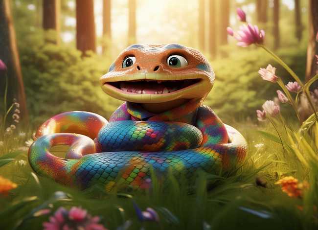 儿童故事蛇精（蛇精儿童绘画图片）