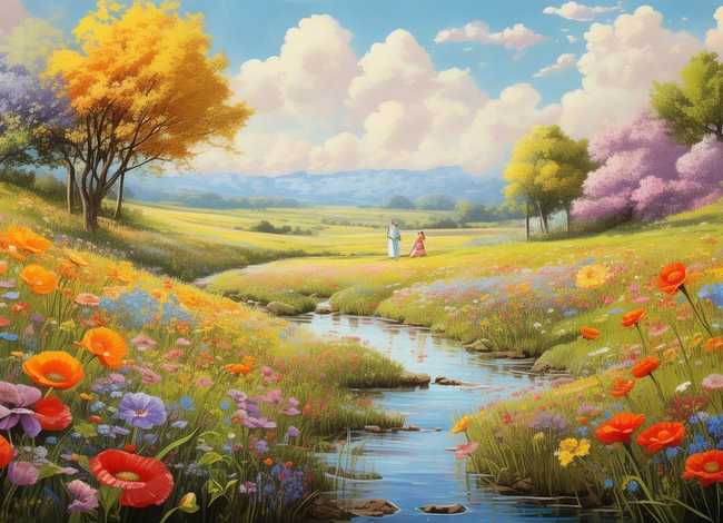 春天故事绘画、春天故事绘画图片大全