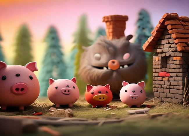 儿童故事三只小猪完整版 - 少儿故事三只小猪的故事