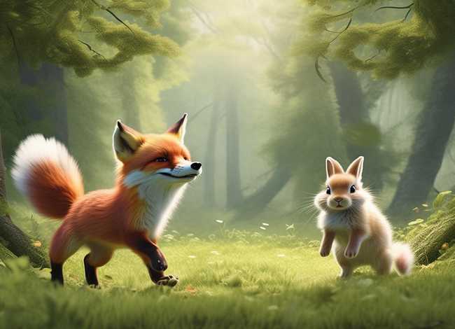 儿童小故事大全视频狐狸和兔子；小狐狸和小兔子的故事视频