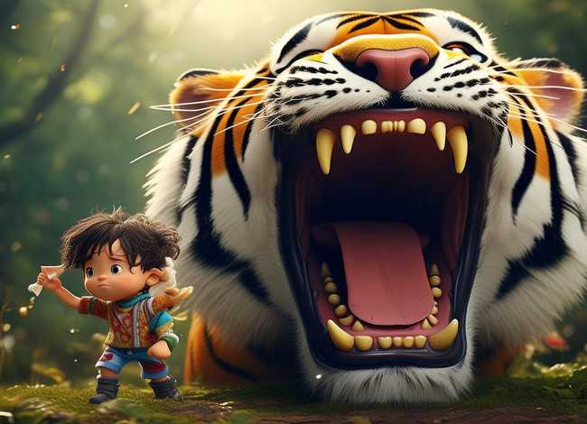 儿童故事虎口拔牙寓意（虎口拔牙寓言故事表演）