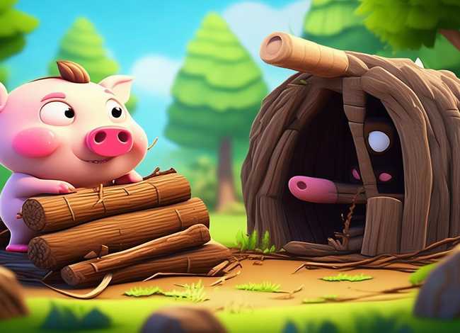儿童故事狼来了小猪盖房子，小猪盖房子动画片狼来了