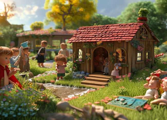 儿童故事场景模型绘画 - 幼儿故事场景画图片大全