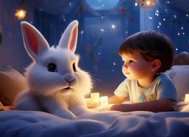 2岁睡前故事儿童小白兔；婴儿睡前故事2-3岁小兔子白又白