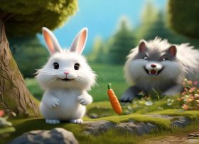 儿童故事小白兔和大灰狼的故事；幼儿故事小白兔和大灰狼的故事