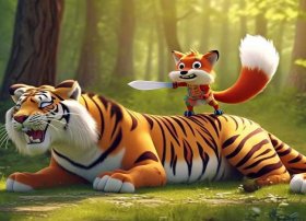 儿童狐假虎威故事视频，狐假虎威动画故事视频