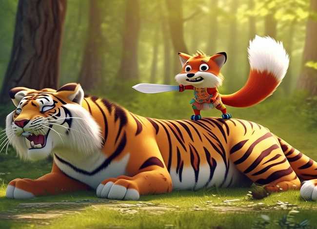儿童狐假虎威故事视频，狐假虎威动画故事视频