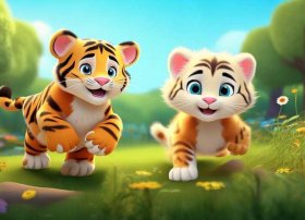 幼儿故事老虎和猫，老虎和小猫幼儿故事