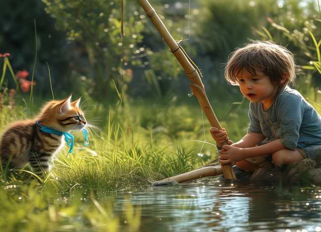 小猫钓鱼故事幼儿；幼儿故事《小猫钓鱼》