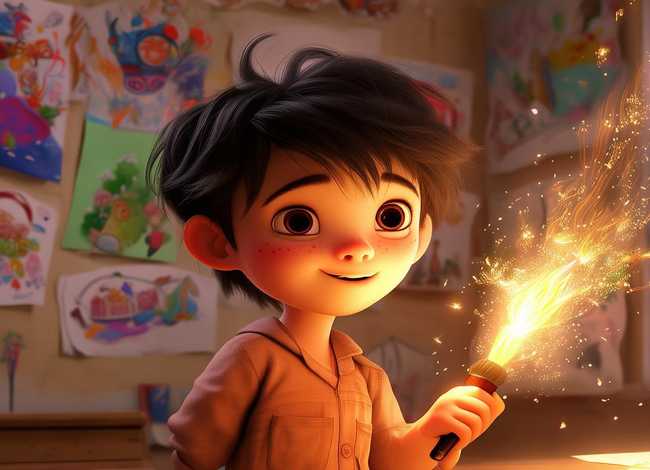 神笔马良儿童故事拼音简短，神笔马良的故事拼音文字版