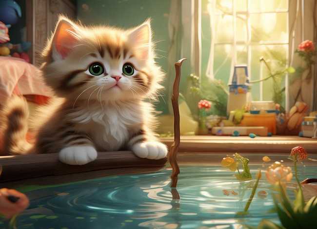 儿童睡前小故事小猫钓鱼 幼儿故事在线听睡前小猫钓鱼