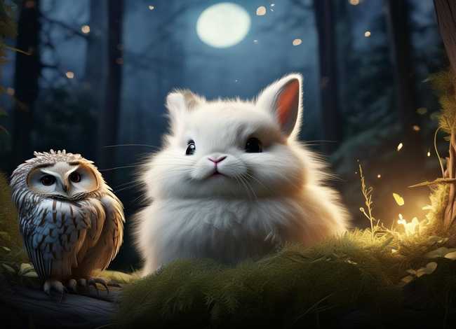 儿童睡前故事小兔子与大灰狼、睡前小故事小兔子和大灰狼