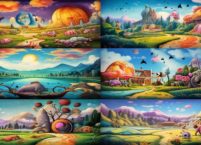 儿童故事创编画6幅；幼儿故事创编画4幅