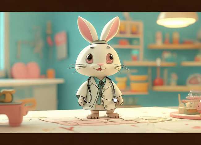 小兔子医生动画片、小兔子医生简笔画图片大全