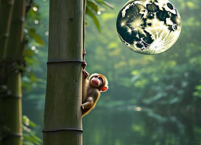 儿童故事猴子捞月亮的故事200字；猴子捞月亮的故事20个字