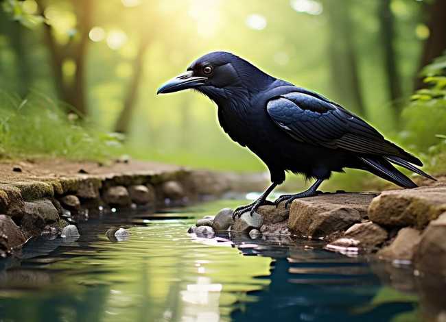 乌鸦喝水儿童故事200 乌鸦喝水的故事幼儿版