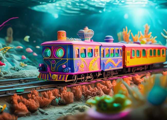 儿童画海底列车、儿童画海底列车图片 儿童画海底列车、儿童画海底列车图片