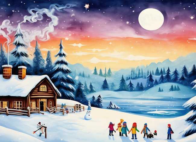 冬天故事 冬天故事手抄报