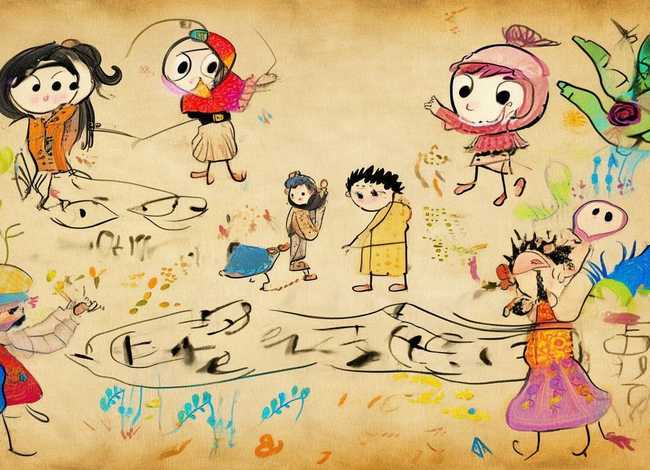 甲骨文绘画儿童故事；甲骨文儿童简笔画